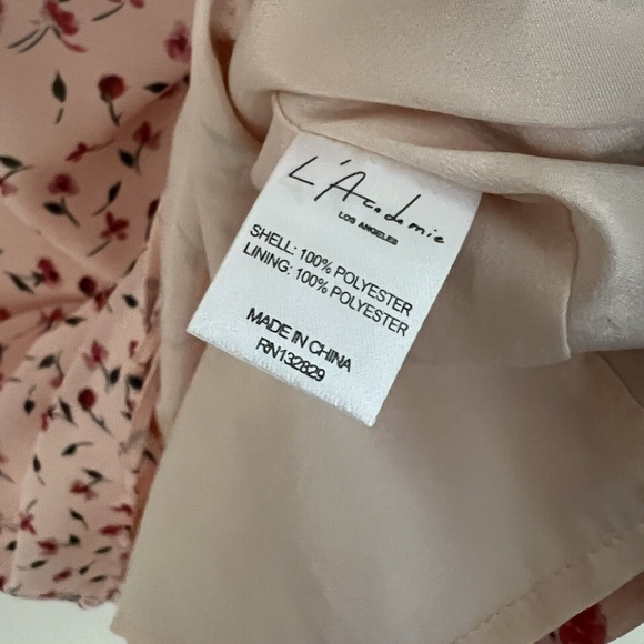 L’ACADEMIE Amber Floral Long Sleeve Mini Dress in Pink - Picture 10 of 10